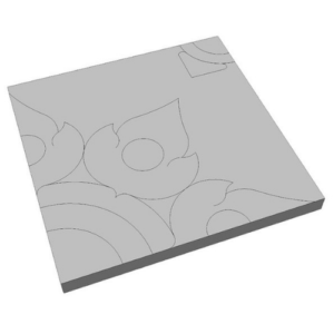 บล็อกปูพื้น เอสซีจี รุ่น ศิลาเหลี่ยม ลายไทย-สัตตบงกช ขนาด 50x50x6 ซม. สีเทา