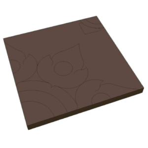 บล็อกปูพื้น เอสซีจี รุ่น ศิลาเหลี่ยม ลายไทย-สัตตบงกช ขนาด 50x50x6 ซม.สีน้ำตาล