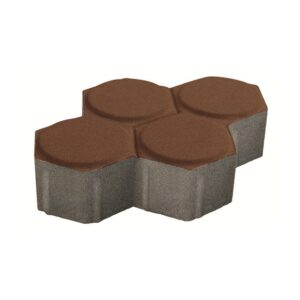 บล็อกปูพื้น เอสซีจี รุ่นรวงผึ้ง 18.8x23.4x6 สีน้ำตาล